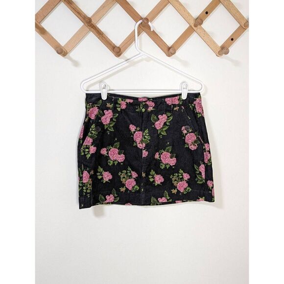 Wild Fable Corduroy Floral Mini Skirt - Size S - Picture 1 of 6